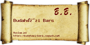 Budaházi Bars névjegykártya